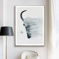Wall Art - Bull Skull - Canvas Prints-Poster Prints