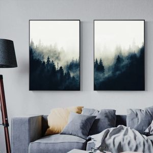 Wall art - Forest Mountain (2 sets)- Canvas Prints- Poster Prints