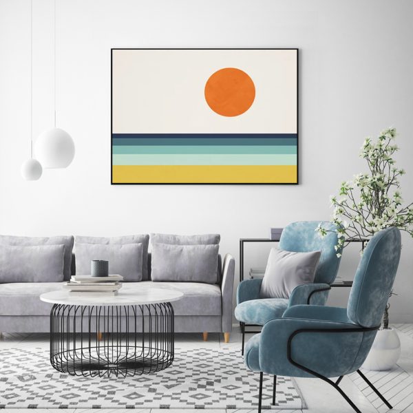 Wall Art - Minimalist Geometric Landscape - Canvas Prints-Poster Prints - Image 2