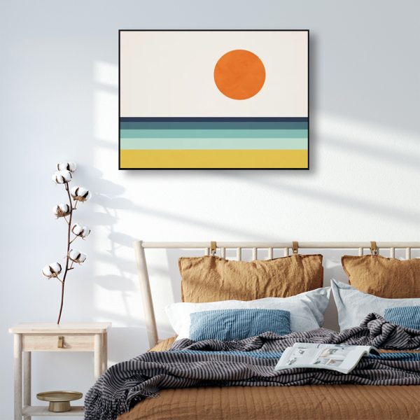 Wall Art - Minimalist Geometric Landscape - Canvas Prints-Poster Prints - Image 3