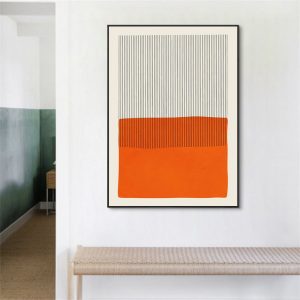 Wall Art - Minimalist Orange & Black - Canvas Prints-Poster Prints