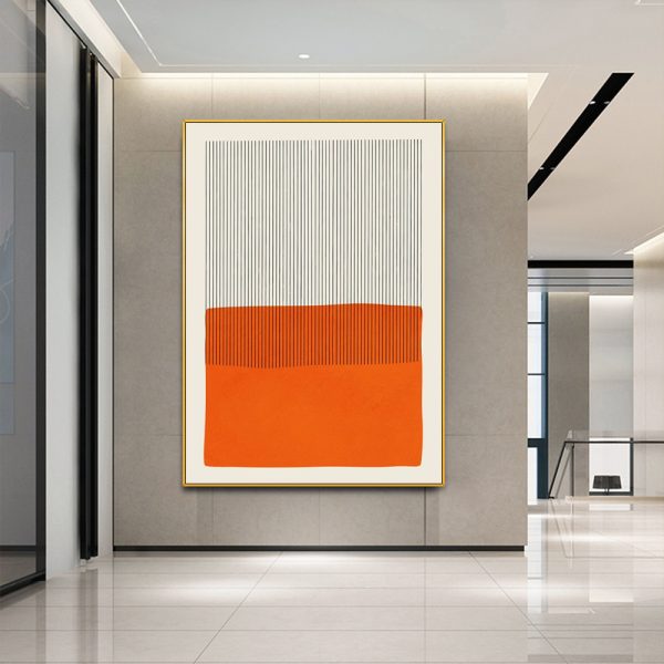 Wall Art - Minimalist Orange & Black - Canvas Prints-Poster Prints - Image 2