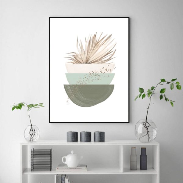 Wall Art - Modern Nordic Green - Canvas Prints-Poster Prints