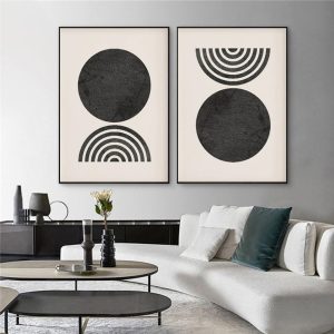 Wall art - Neutral Geometric (2 sets)- Canvas Prints- Poster Prints