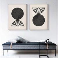 Wall art - Neutral Geometric (2 sets)- Canvas Prints- Poster Prints - Image 2
