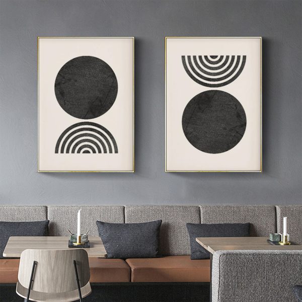 Wall art - Neutral Geometric (2 sets)- Canvas Prints- Poster Prints - Image 3