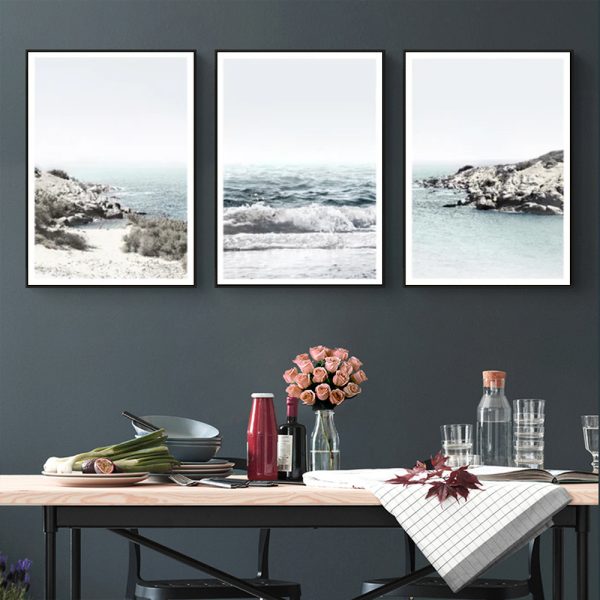 Wall Art - Ocean Cliff (3 Sets) - Poster Prints -Canvas Prints - Image 2