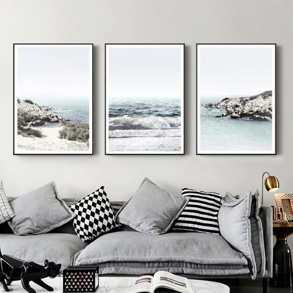 Wall Art - Ocean Cliff (3 Sets) - Poster Prints -Canvas Prints - Image 3