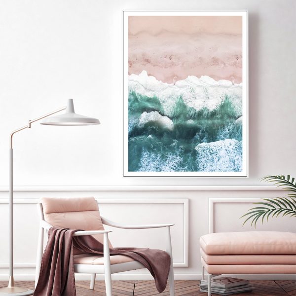 Wall Art - Pink Beach - Canvas Prints-Poster Prints
