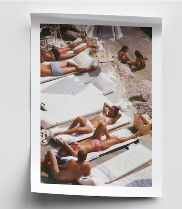 Wall Art - Sunbathers At Eden Roc Print - Canvas Prints-Poster Prints