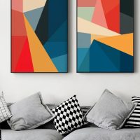 Wall art - Abstract Color Block (2 sets)- Canvas Prints- Poster Prints - Image 2