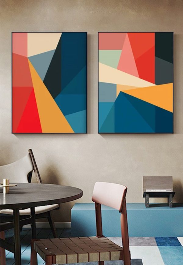 Wall art - Abstract Color Block (2 sets)- Canvas Prints- Poster Prints