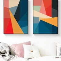 Wall art - Abstract Color Block (2 sets)- Canvas Prints- Poster Prints - Image 3