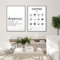 Wall art - Coffee depresso (2 sets)- Canvas Prints- Poster Prints