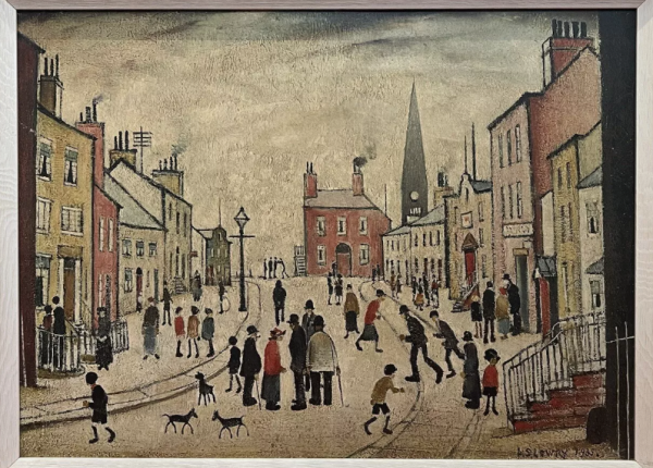 Wall Art - L S Lowry 'A Lancashire Village - Canvas Prints-Poster Prints